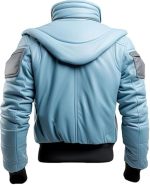 MEN’S BLUE GENUINE LEATHER JACKET MEN - PREMIUM JACKET - Image 2