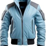 Men’s Blue Genuine Leather Jacket Men - Premium Jacket Front