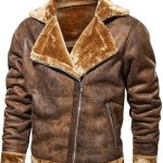 Men’s Brown Genuine Leather Jacket Front