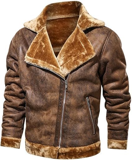 Men’s Brown Genuine Leather Jacket Front