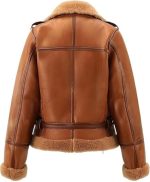 WOMEN’S BROWN GENUINE LEATHER JACKET WOMEN - PREMIUM JACKET - Image 2
