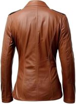 Men’s Brown Genuine Leather Jacket Men - Premium Jacket Back3