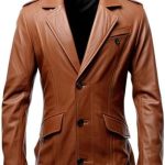 Men’s Brown Genuine Leather Jacket Men - Premium Jacket Front2