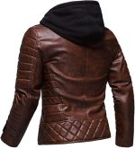 Men’s Brown Genuine Leather Premium Jacket back