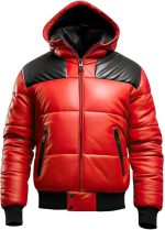 Men’s Red Genuine Leather Jacket