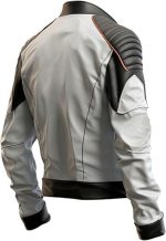 Men’s White Leather Jacket (2)