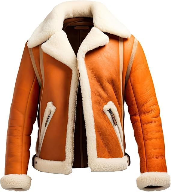 Orange Aviator Leather Jacket Orange Aviator Leather Jacket