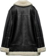 Women’s Black Genuine Leather Jacket - Premium Jacket Back