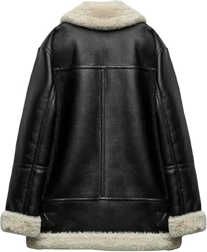 Women’s Black Genuine Leather Jacket - Premium Jacket Back