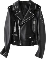 Women’s Black Genuine Leather Jacket - Premium Jacket Front2