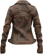 WOMEN’S BROWN GENUINE LEATHER JACKET - Image 2