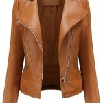 Women’s Brown Genuine Leather Jacket - Premium Jacket Front