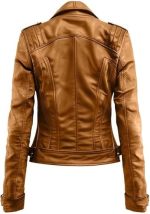 WOMEN’S BROWN GENUINE LEATHER JACKET WOMEN - PREMIUM JACKET - Image 2