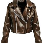 Women’s Brown Genuine Leather Jacket Women - Premium Jacket Front