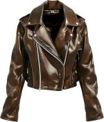 Women’s Brown Genuine Leather Jacket Women - Premium Jacket Front