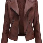 Women’s Brown Genuine Leather Jacket Women - Premium Jacket Front2