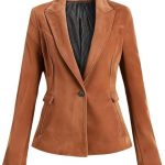 Women’s Genuine Brown Leather - Premium Jacket Front