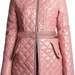 Women’s Pink Genuine Leather Jacket Women - Premium Jacket Front