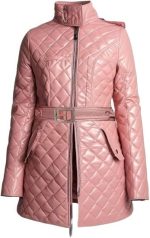 Women’s Pink Genuine Leather Jacket Women - Premium Jacket Front