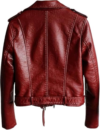 Women’s Red Genuine Leather Jacket Women - Premium Jacket Back2