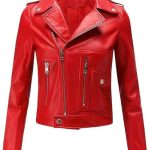 Women’s Red Genuine Leather Jacket Women - Premium Jacket Front