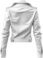 WOMEN’S WHITE LEATHER JACKET - Image 2