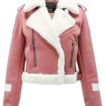 Womens’s Pink Genuine Leather Jacket Women - Premium Jacket Front