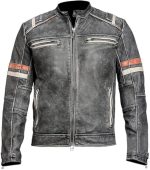 Men’s Biker Genuine Leather Jacket Front