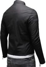 MEN’S BLACK GENIUNE LEATHER JACKET - Image 4