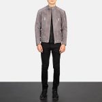 Men’s Gery Genuine Leather Jacket Front2