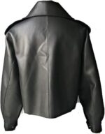 Women’s Black Genuine Leather Jacket Back2 (1)