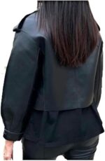 Women’s Black Genuine Leather Jacket Back2