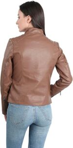 WOMEN’S BROWN GENUINE LEATHER JACKET - Image 6