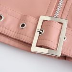 Women’s Rose & Black Genuine Leather Jacket Rose1