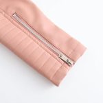 Women’s Rose & Black Genuine Leather Jacket Rose2